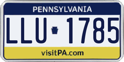 PA license plate LLU1785