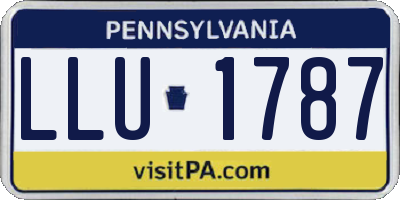 PA license plate LLU1787