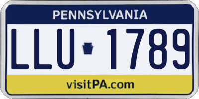 PA license plate LLU1789