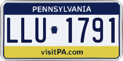 PA license plate LLU1791