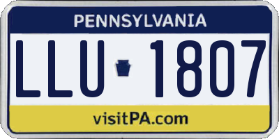 PA license plate LLU1807