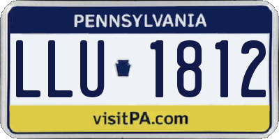 PA license plate LLU1812