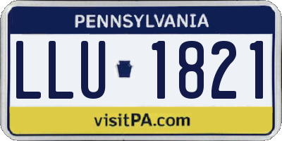 PA license plate LLU1821