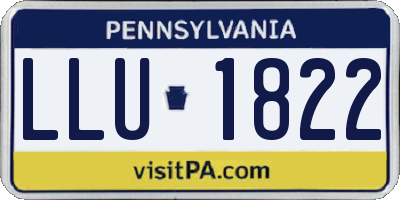 PA license plate LLU1822