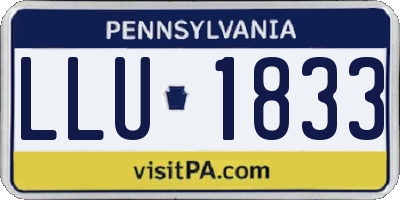 PA license plate LLU1833