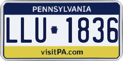 PA license plate LLU1836