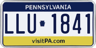 PA license plate LLU1841