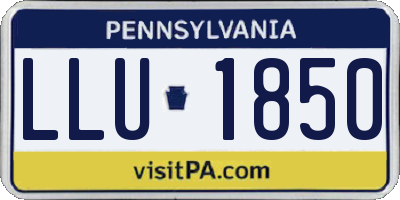 PA license plate LLU1850