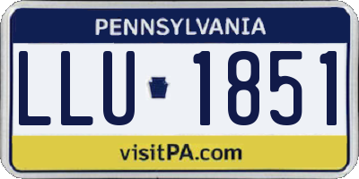 PA license plate LLU1851