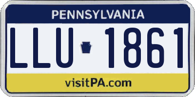 PA license plate LLU1861