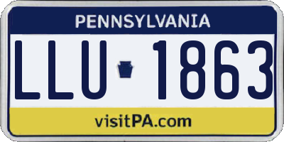 PA license plate LLU1863