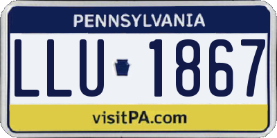 PA license plate LLU1867