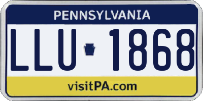 PA license plate LLU1868