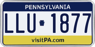 PA license plate LLU1877