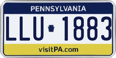 PA license plate LLU1883