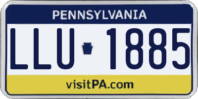 PA license plate LLU1885