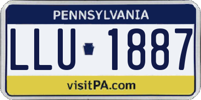 PA license plate LLU1887