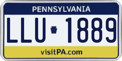 PA license plate LLU1889