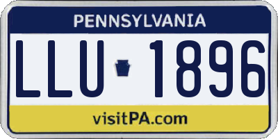 PA license plate LLU1896