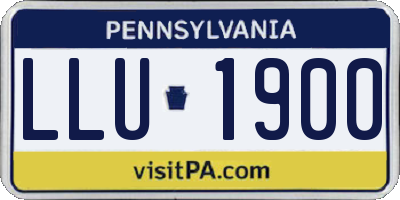 PA license plate LLU1900