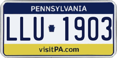 PA license plate LLU1903