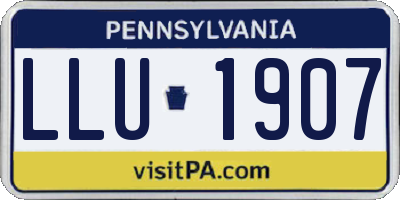 PA license plate LLU1907