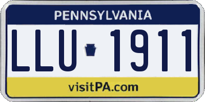 PA license plate LLU1911