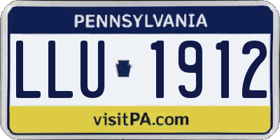 PA license plate LLU1912