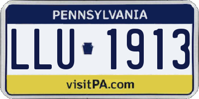 PA license plate LLU1913