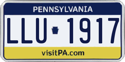 PA license plate LLU1917