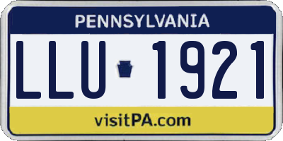 PA license plate LLU1921