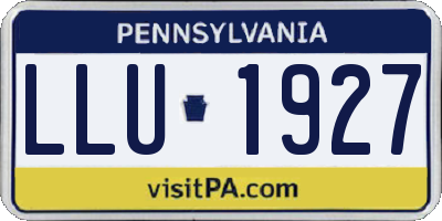 PA license plate LLU1927