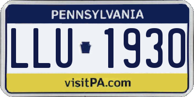 PA license plate LLU1930