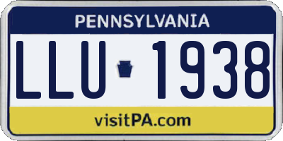 PA license plate LLU1938