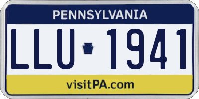 PA license plate LLU1941