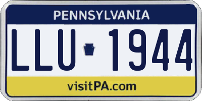 PA license plate LLU1944