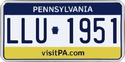 PA license plate LLU1951