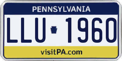 PA license plate LLU1960