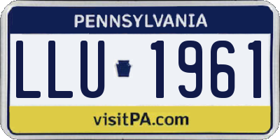 PA license plate LLU1961