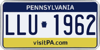 PA license plate LLU1962