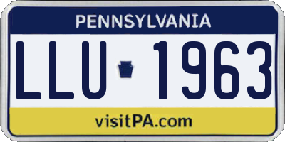 PA license plate LLU1963