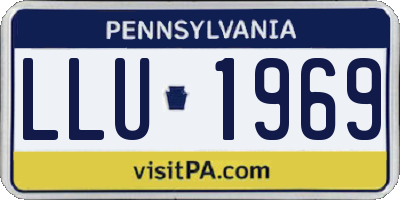 PA license plate LLU1969