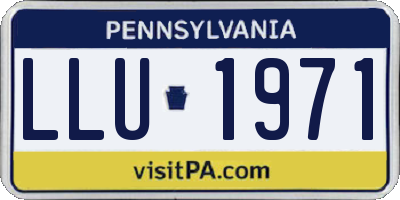 PA license plate LLU1971