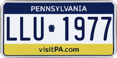 PA license plate LLU1977