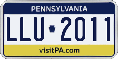 PA license plate LLU2011