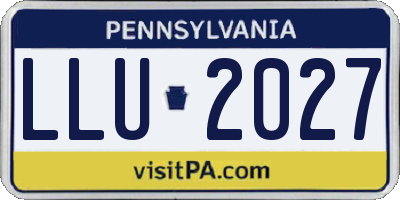 PA license plate LLU2027
