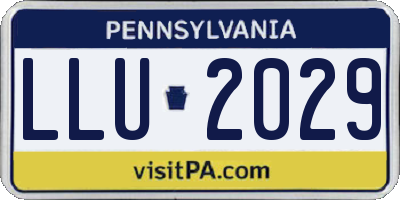 PA license plate LLU2029