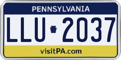 PA license plate LLU2037