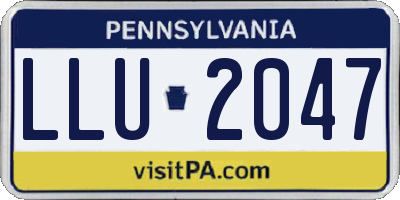 PA license plate LLU2047
