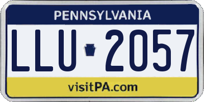 PA license plate LLU2057